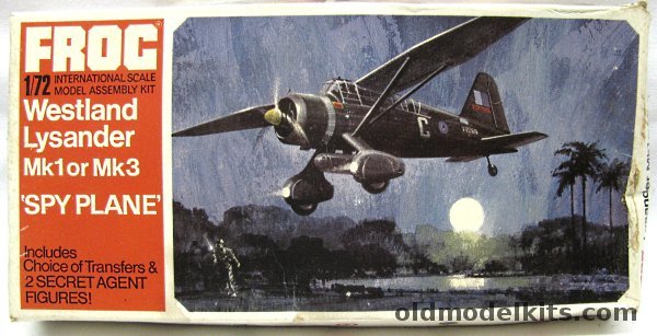 Frog 1/72 Westland Lysander Mk1 or Mk3 - No.2 Army Coop Sq France 1939 or No.357 Special Duties Sq Burma, F193 plastic model kit